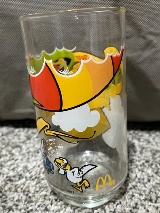 1981 MCDONALDS THE GREAT MUPPET CAPER GLASS GONZO FOZZY KERMIT BALLON JIM HENSON - Picture 4 of 7